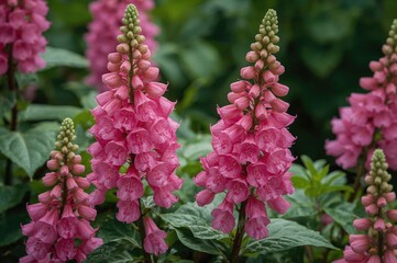 Obraz premium Lovely garden flower snapdragon featuring pink blooms