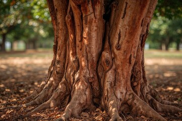 Obraz premium Outline of a stunning mahogany tree bark