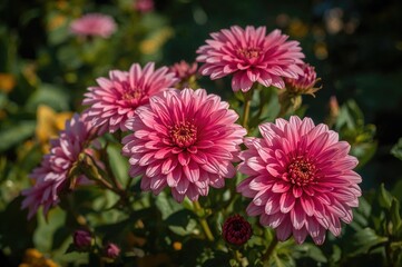 Close-up view of vibrant garden blossoms