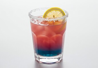 cocktail with ice and lemon