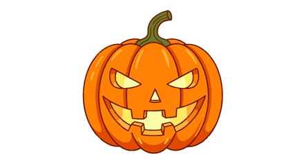 Flat Scary Jack-o&rsquo;-Lantern