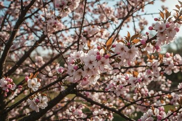 Fully Bloomed Apple Tree Flowers
