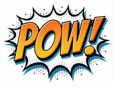 POW! Comic Book Style Pop Art Explosion Sound Effect