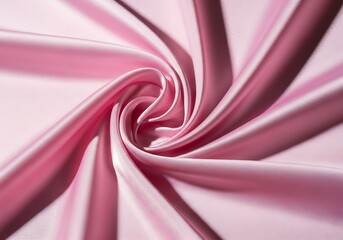 Obraz premium Swirling pink fabric texture with soft light and shadows creating elegant draping