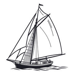 silhouette of a sailing ship