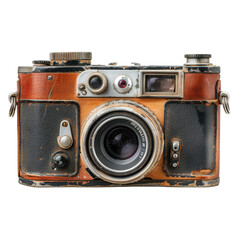 Vintage camera with weathered finish