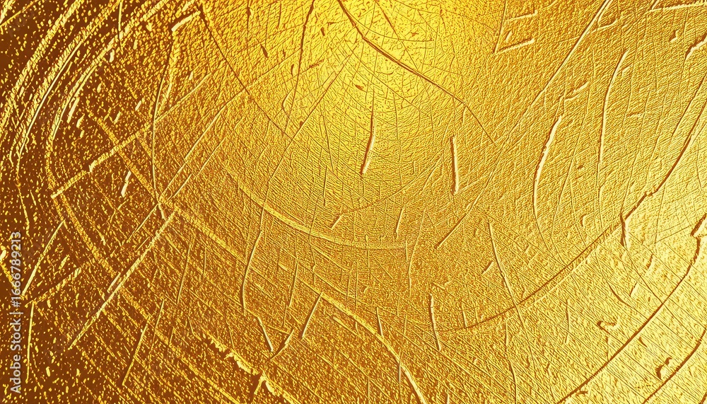 Poster golden surface with distinct, organic pattern and heavily textured design, representing a valuable e