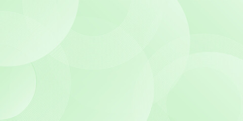 Minimalist soft Abstract Background in Gradient green and white Tones with Circles. Circle effect style geometric, abstract background.