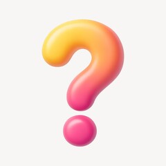 Naklejka premium Colorful 3D question mark symbol