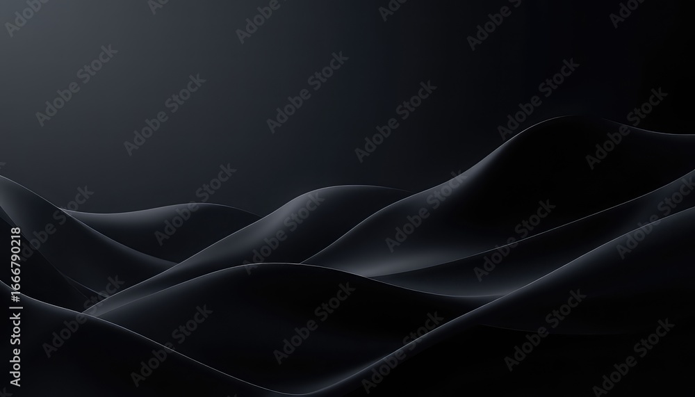 Poster dark and serene flowing waves undulate in a calming rhythm, showcasing subtle textures and elegant s