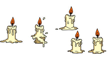 Flat Spooky Candles