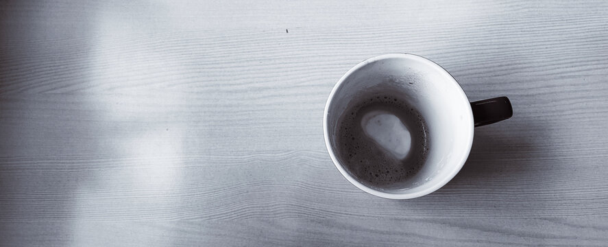 Coffee mug on table