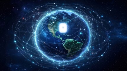 Obraz premium Global Network and Connectivity