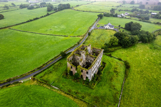 Tyrone House aerial drone view in County Galway