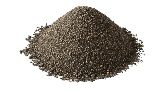 Ground black pepper spice isolated on transparent background