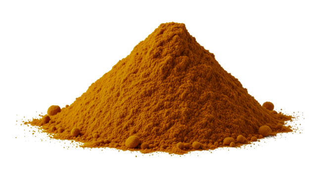 Turmeric Powder Isolated on White Background