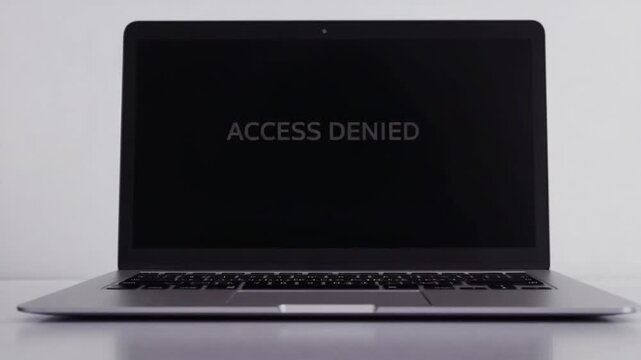 Access denied on a laptop.