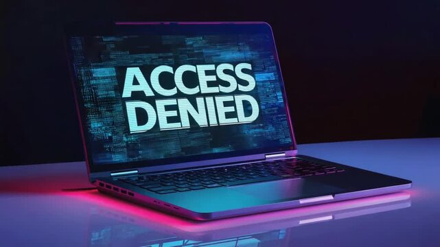 Access denied on a laptop.