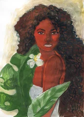 woman portrait. watercolor painting. illustration © Anna Ismagilova