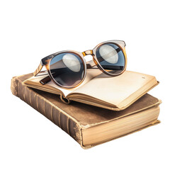 Vintage book and sunglasses