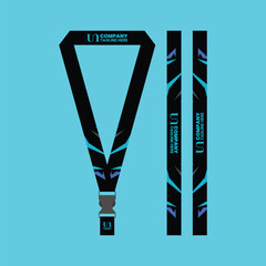 Corporate, school lanyard mockup with futuristic style