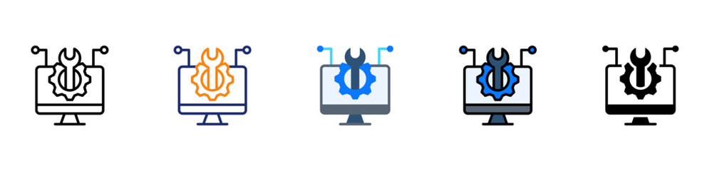 Digital Tools Icon Multi Style 