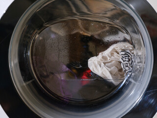 laundry washed in washing machine