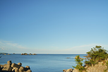 海岸から見る海