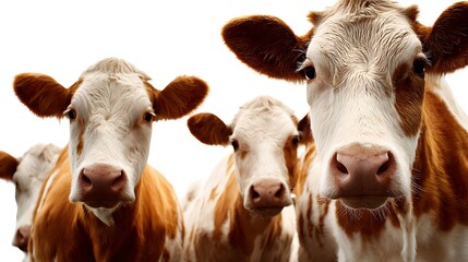 Elegant Cows on White Background for Professional Projects