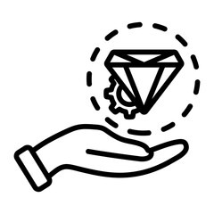 Value icon with line style