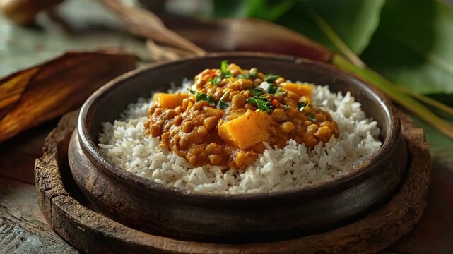 papaya khar, assam cuisine, indian food, close-up video