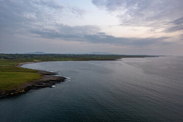 Streedagh Beach aerial drone view on Sligo coast