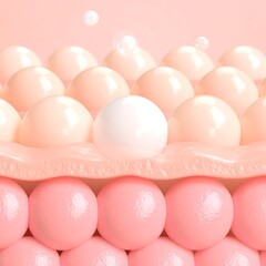 Skincare illustration with pearls