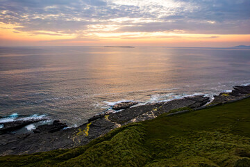 Streedagh Beach aerial drone view on Sligo coast