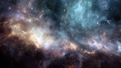 Obraz premium Cosmic nebulae, swirling clouds of color
