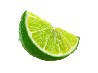 Juicy Lime Wedge With Water Droplets On Black Background citrus fruit, Isolated On Png Transparent Background