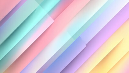 Fototapeta premium Abstract background of diagonal, pastel-colored, layered stripes