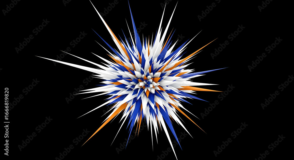 Poster dynamic abstract burst: a vibrant explosion of color and geometric precision