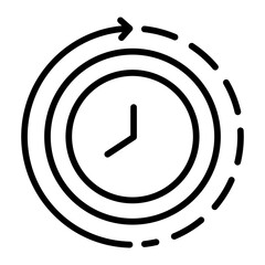 Temporal icon with line style