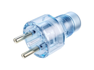 Transparent Electrical Plug With Metal Pins On Black Background power connector, Isolated On Png Transparent Background