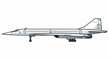 Concorde Supersonic Airliner Illustration - A Symbol of Aviation History.