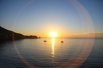 sunsets from the Italian islands