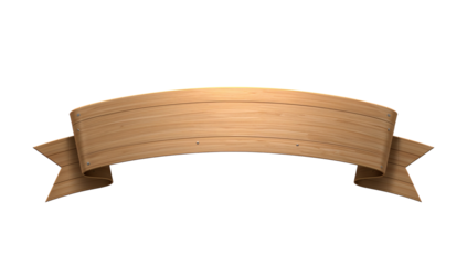 Rustic wooden banner with elegant curves on a stark black background for graphic design