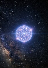 Obraz premium Cosmic sphere in galaxy