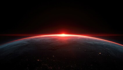 Fototapeta premium Sunrise over Earth from space