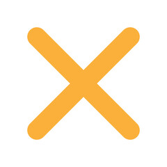 Obraz premium Orange cross icon png transparent background