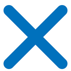 Blue cross mark, icon png transparent background