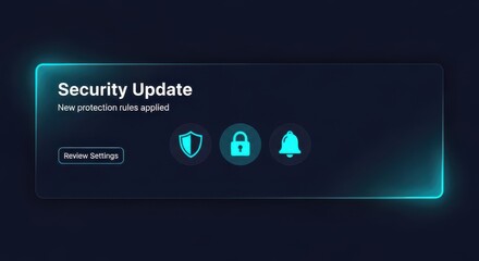 Digital Security Update Notification Modern Interface