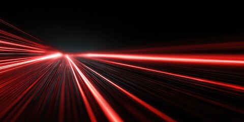 Abstract speed lines, bright red streaks on black background