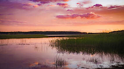Sunset Over Usma Lake, Latvia